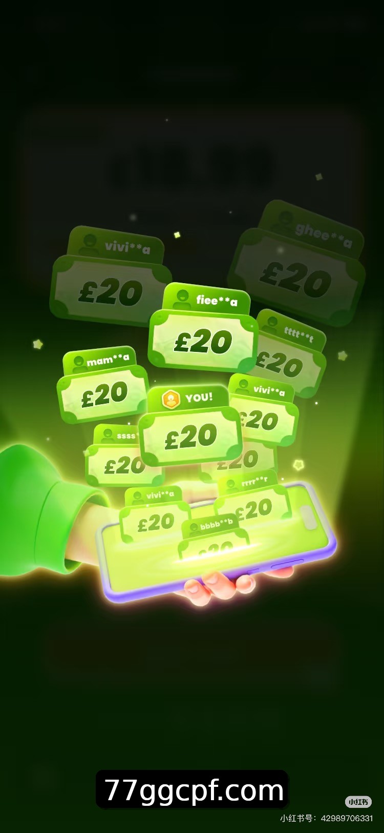 Interface do App 77gg